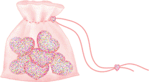 Gif animé coeur en sac